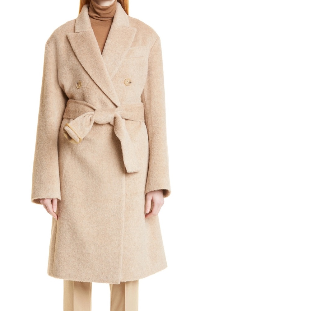 Vince Belted Peak Lapel Coat - excellent condition